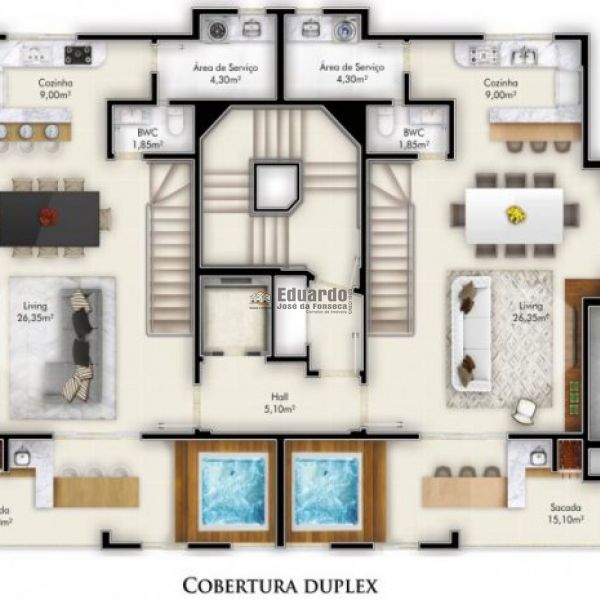 APARTAMENTOS 02 SUTES E COBERTURA DUPLEX EM MEIA 