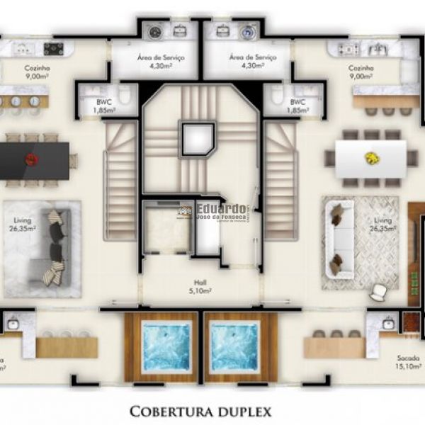 APARTAMENTOS 02 SUTES E COBERTURA DUPLEX EM MEIA 
