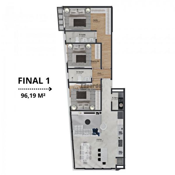 APARTAMENTO 03 SU�TES EM �TIMA LOCALIZA��O.